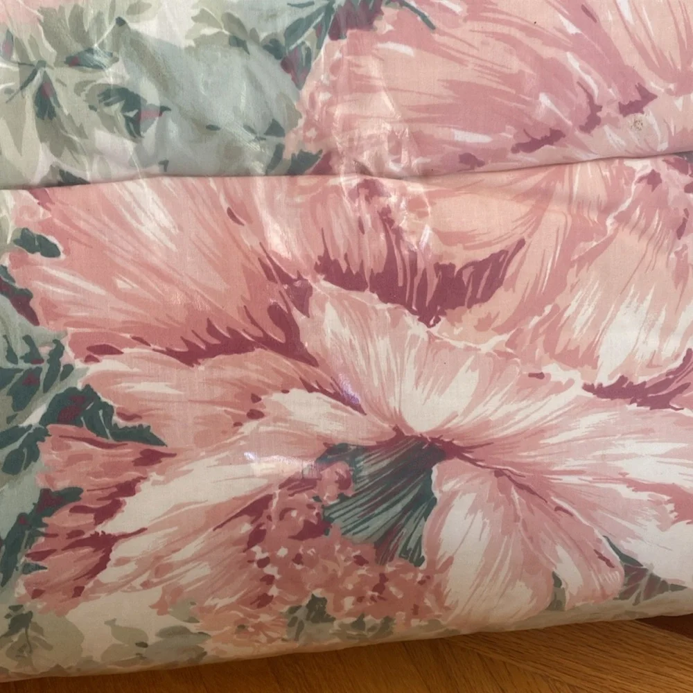 NWT vintage springmaid comforter queen/king ginelle floral pink green